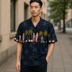 🛍️385 NWT Tropical Button Up Shirt